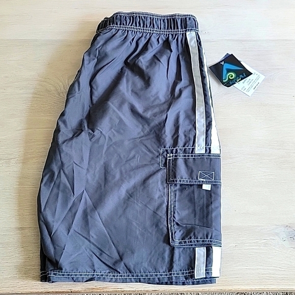 Kanu Surf Barracuda Swim Trunks Charcoal NWT - Picture 5 of 10